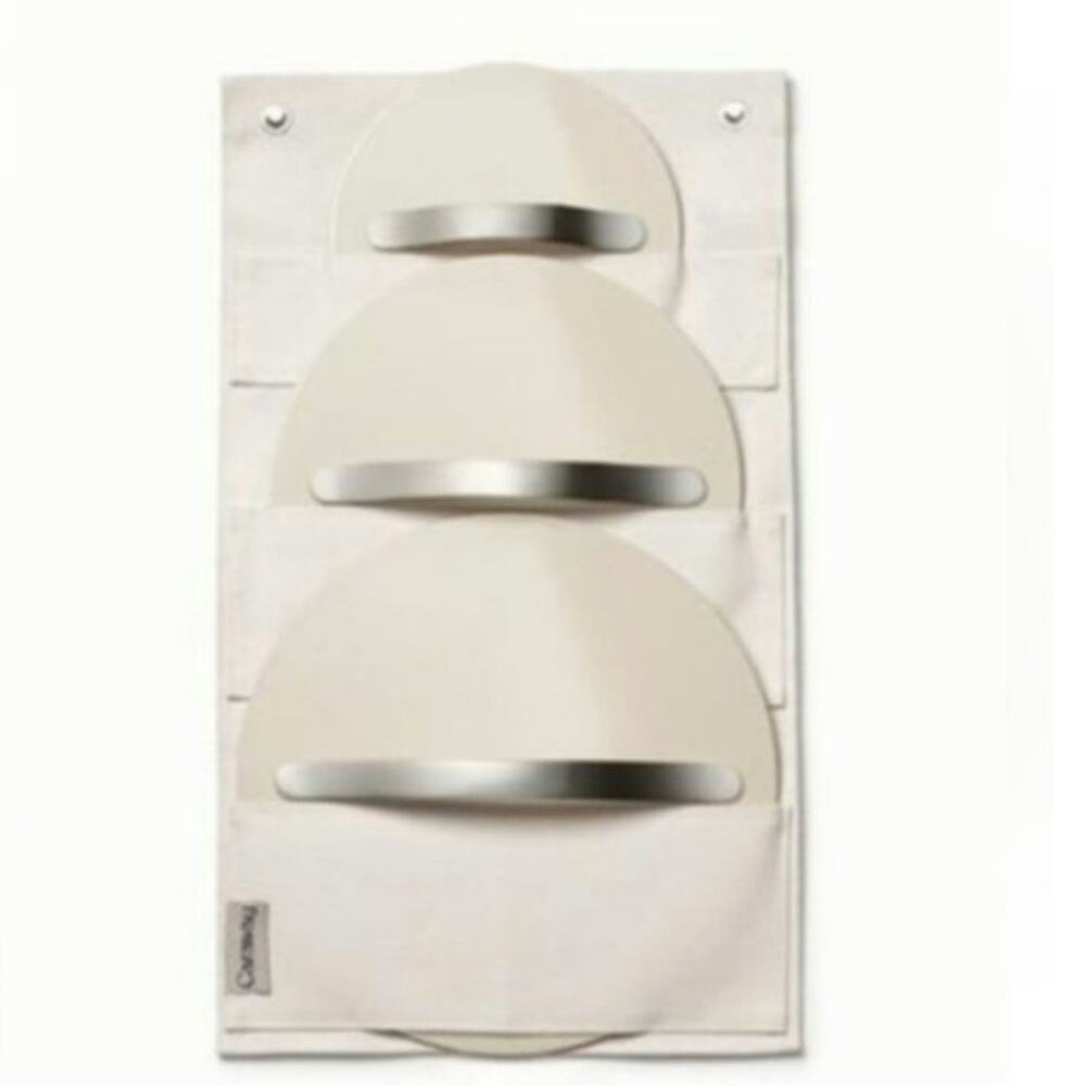 Caraway Canvas Wall Lid Organizer Hanging Storage Pocket Organizer